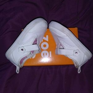 Garanimals worn once Baby girl white shoes size 5